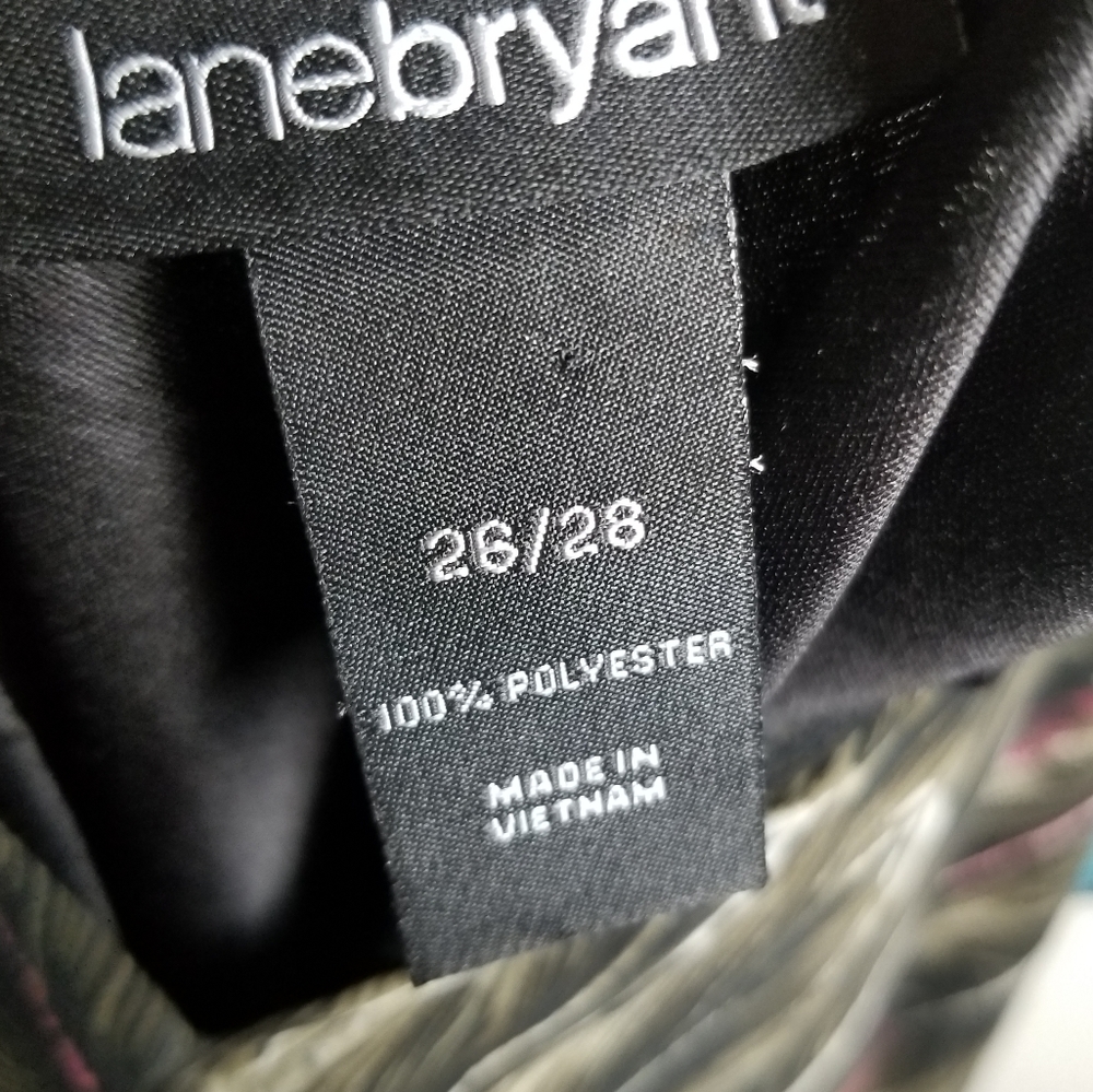 Lane Bryant Double Vneck Feather Print Maxi Dress - Picture 5 of 5